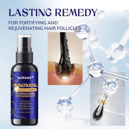 AURAQS™ Hair Growth Serum: Ultra-potent Minoxidil anti-hair loss treatment serum