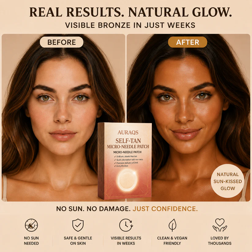 AURAQS®𝐎𝐟𝐟𝐢𝐜𝐢𝐚𝐥 𝐒𝐭𝐨𝐫𝐞 | 🔥Final 2 Hour 76% OFF🔥Transdermal Tanning Patch ⚡ No Sun, No Streaks, Just a Natural Bronze Glow 🌞