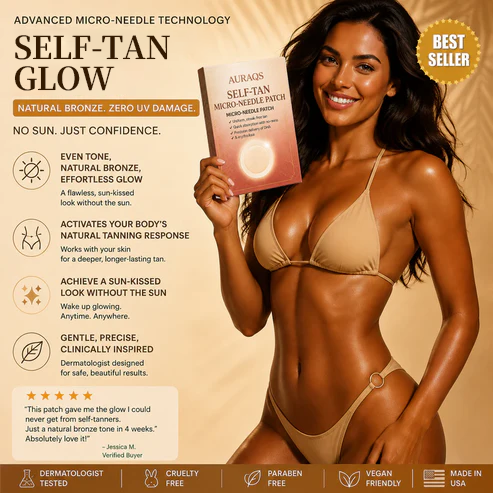 AURAQS®𝐎𝐟𝐟𝐢𝐜𝐢𝐚𝐥 𝐒𝐭𝐨𝐫𝐞 | 🔥Final 2 Hour 76% OFF🔥Transdermal Tanning Patch ⚡ No Sun, No Streaks, Just a Natural Bronze Glow 🌞