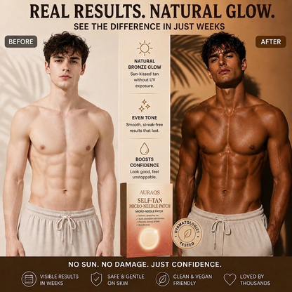 AURAQS®𝐎𝐟𝐟𝐢𝐜𝐢𝐚𝐥 𝐒𝐭𝐨𝐫𝐞 | 🔥Final 2 Hour 76% OFF🔥Transdermal Tanning Patch ⚡ No Sun, No Streaks, Just a Natural Bronze Glow 🌞