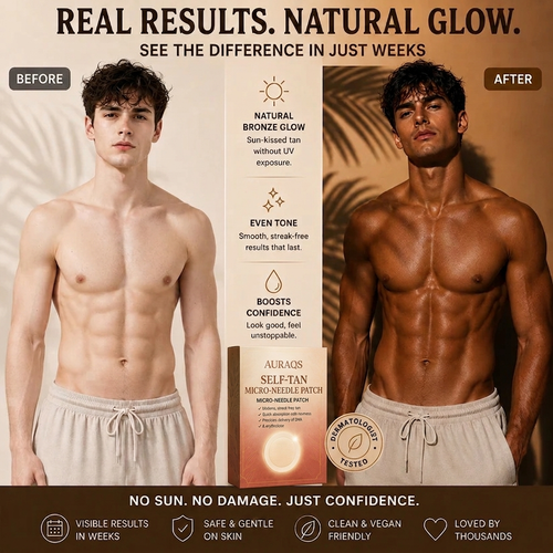AURAQS®𝐎𝐟𝐟𝐢𝐜𝐢𝐚𝐥 𝐒𝐭𝐨𝐫𝐞 | 🔥Final 2 Hour 76% OFF🔥Transdermal Tanning Patch ⚡ No Sun, No Streaks, Just a Natural Bronze Glow 🌞