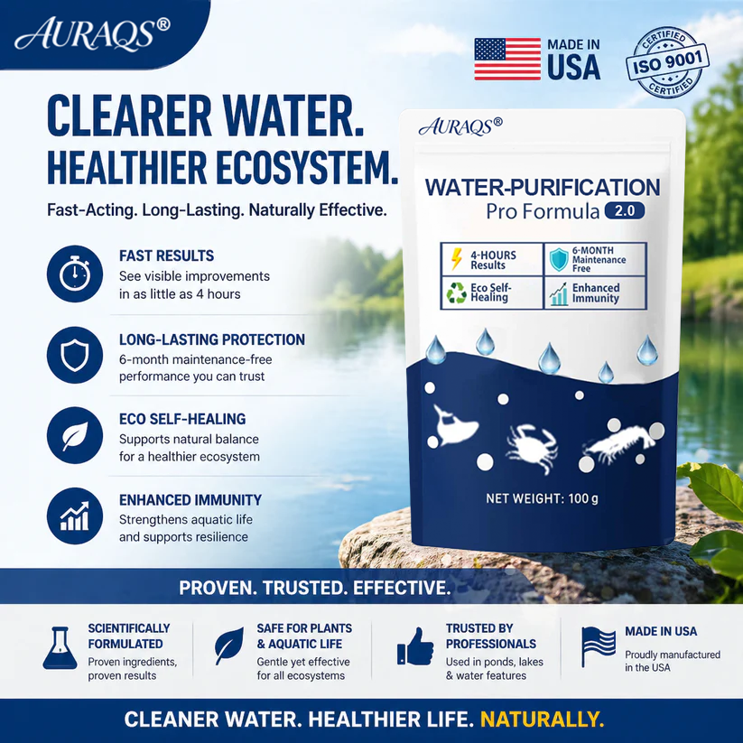 ✨ From Green to Clean Overnight! |⏱️ Clear in 24 Hours! | AURAQS® Water-Purification Pro Formula2.0