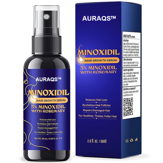 AURAQS™ Hair Growth Serum: Ultra-potent Minoxidil anti-hair loss treatment serum