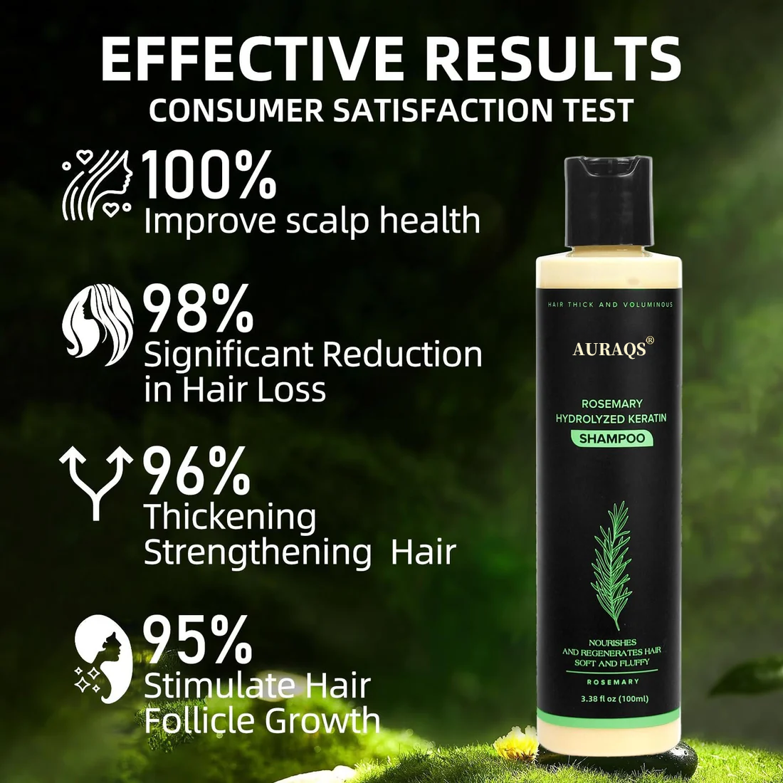 🔥LAST DAY 80% OFF - 🎅AURAQS® Organic Rosemary Hair Growth Shampoo