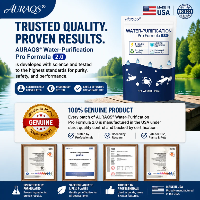 ✨ From Green to Clean Overnight! |⏱️ Clear in 24 Hours! | AURAQS® Water-Purification Pro Formula2.0