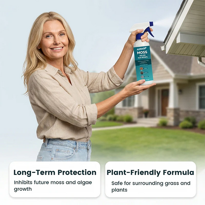🥳2026 HOT SALE🥳💞50K+ SOLD!🧴🌿 50% OFF! AURAQS®Multi‑Surface Moss Remover – Spray & walk away. Fast action, plant‑safe formula. Works on asphalt, tile & metal. Save your back, save your roof. No more green slime! ✅💚