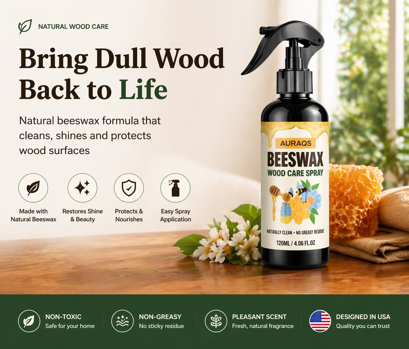 Limited time:49% off 🎉Restore Dull Wood in 30 Seconds – No Sanding Needed