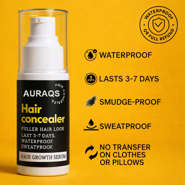 AURAQS™ Hair Concealer 50ML - Waterproof 3–7 days.