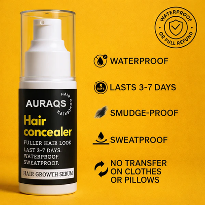 AURAQS™ Hair Concealer 50ML - Waterproof 3–7 days.