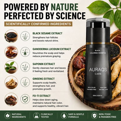 AURAQS® Shampoo – Perfect Color in Just 10 Minutes!