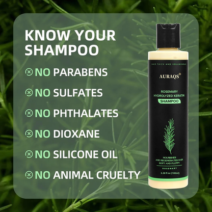 🔥LAST DAY 80% OFF - 🎅AURAQS® Organic Rosemary Hair Growth Shampoo