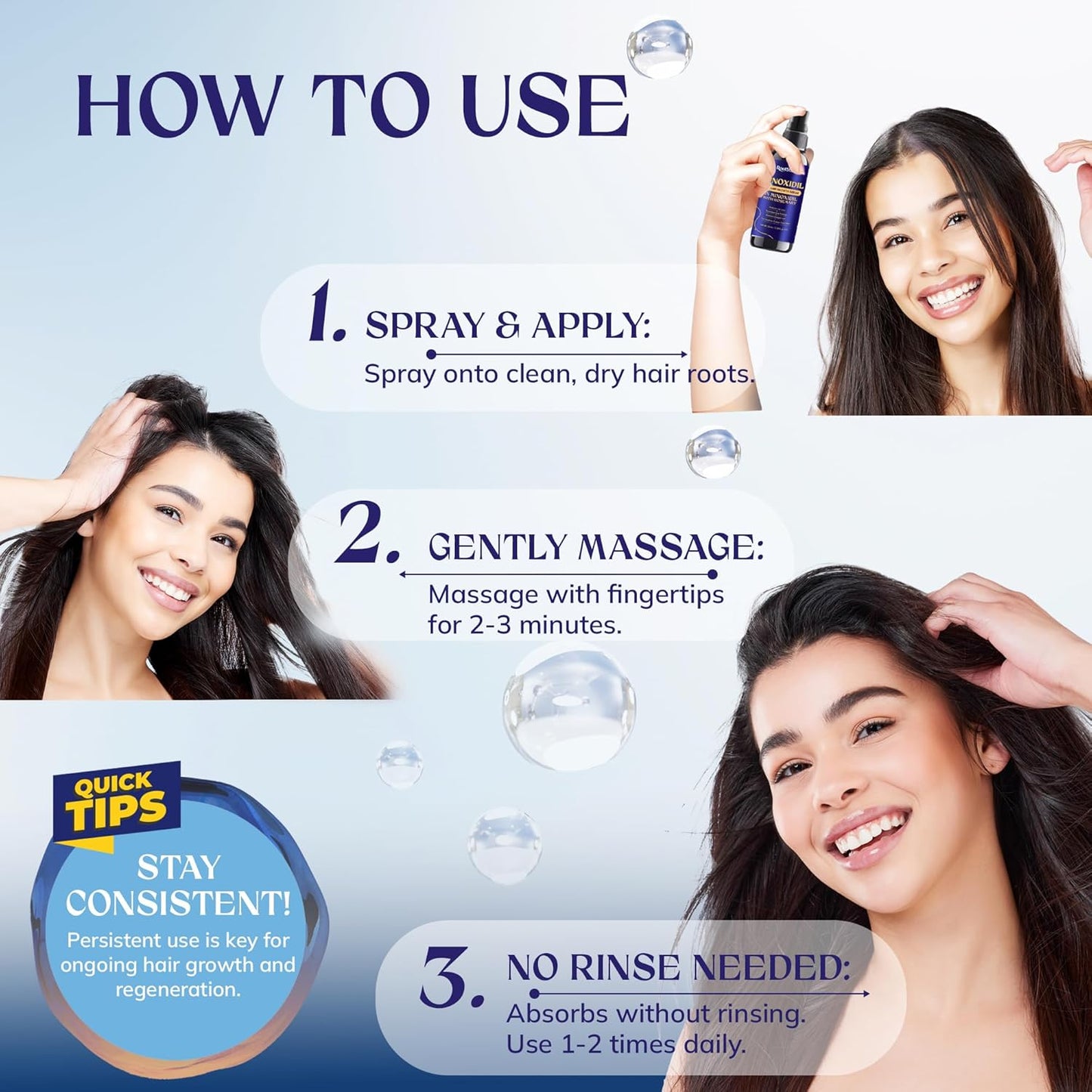 AURAQS™ Hair Growth Serum: Ultra-potent Minoxidil anti-hair loss treatment serum