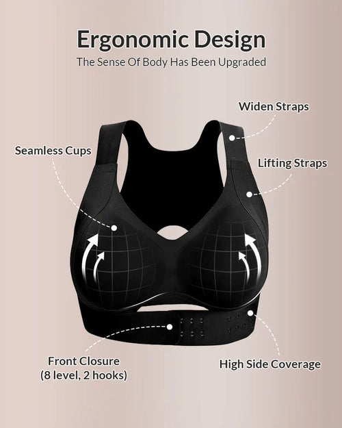 LAST DAY PROMOTION - 50% OFF Front Closure Cross-Back Wireless Posture Bra
