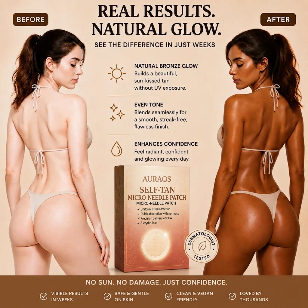 AURAQS®𝐎𝐟𝐟𝐢𝐜𝐢𝐚𝐥 𝐒𝐭𝐨𝐫𝐞 | 🔥Final 2 Hour 76% OFF🔥Transdermal Tanning Patch ⚡ No Sun, No Streaks, Just a Natural Bronze Glow 🌞